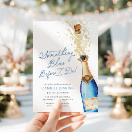 Something Blue Champagne Brunch Vrijgezellenfeest Kaart