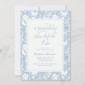 Something Blue Chinoiserie Bruiloftsborrel Kaart (Voorkant)