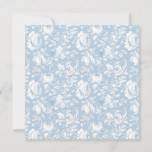 Something Blue Chinoiserie Bruiloftsborrel Kaart (Achterkant)
