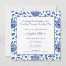 Something Blue Chinoiserie Chic Bruidsdouche