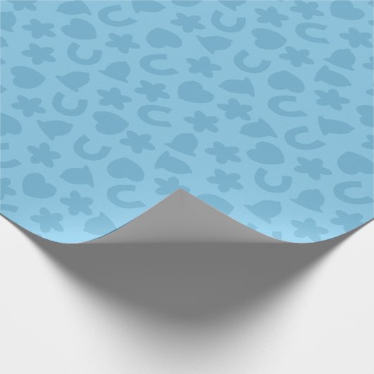 Something Blue Confetti Wedding Pattern Cadeaupapier (Hoek)