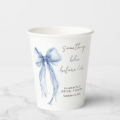 Something Blue Coquette Boog Bruidsmeisjesfeest Papieren Bekers (Achterkant)