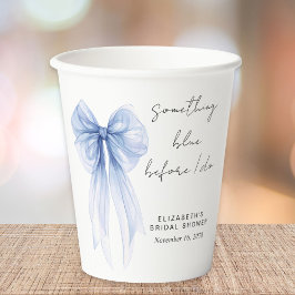 Something Blue Coquette Bow Vrijgezellenfeest Papieren Bekers