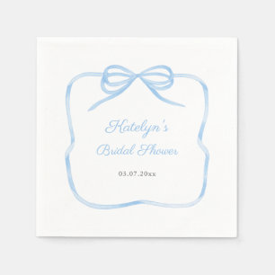 Something Blue Coquette Bow Vrijgezellenfeest Part Servet