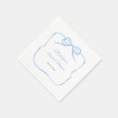 Something Blue Coquette Bow Vrijgezellenfeest Part Servet (Hoek)