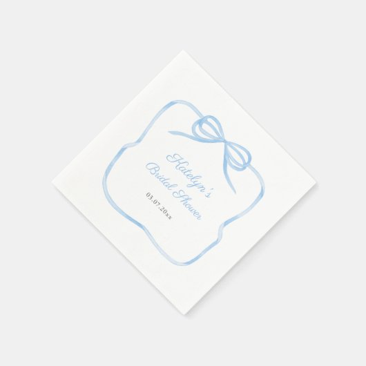 Something Blue Coquette Bow Vrijgezellenfeest Part Servet (Hoek)