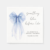Something Blue Coquette Bow Vrijgezellenfeest Servet (Voorkant)