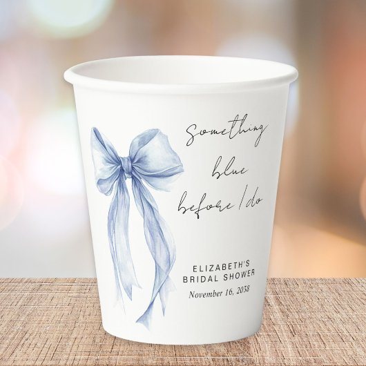 Something Blue Coquette Lintel Bruidsdouche Papieren Bekers