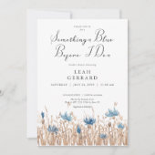 Something Blue Cornflowers & Wheat Vrijgezellenfee Kaart (Voorkant)