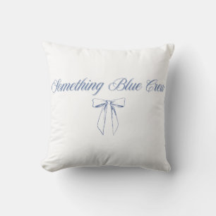 Something Blue Crew Design Blauwe Strik Bruidsfe Kussen
