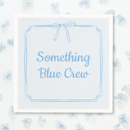 Something Blue Crew Halsbandje Persoonlijke Bruilo Servet