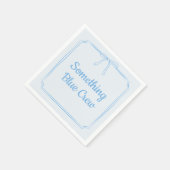 Something Blue Crew T-shirt Persoonlijk Bruidsfees Servet (Hoek)