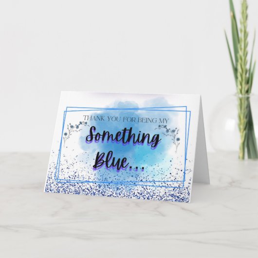 Something Blue Dankbetuigingkaart Bedankkaart (Voorkant)