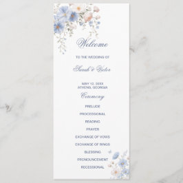 Something Blue Double Sided Flat Program Programmakaart