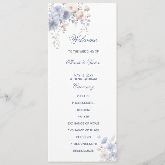 Something Blue Double Sided Flat Program Programmakaart (Voorkant)