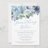 Something Blue Dusty Blue Floral Vrijgezellenfeest Kaart (Voorkant)