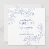 Something Blue Elegant Bruids Douche Uitnodiging (Voorkant)