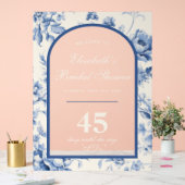 Something Blue Elegante Chinoiserie Bruiloftsfeest Acryl Bord (Huwelijk)