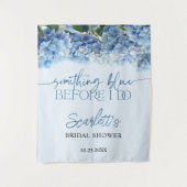 Something Blue Elgant Hydrangea Bridal Shower  Wandkleed (Voorkant)