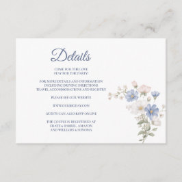 Something Blue Enclosure Card Details Informatiekaartje