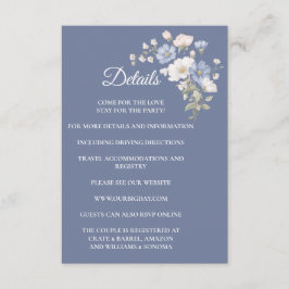 Something Blue Enclosure Card Details Informatiekaartje