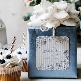 Something Blue Favor Stickers Bruiloftsetiketten