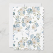 Something Blue Floral Before I Do Bridal Shower Kaart (Achterkant)