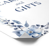 Something Blue Floral Bow Arch Kaarten & Geschenke Poster (Hoek)