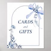 Something Blue Floral Bow Arch Kaarten & Geschenke Poster (Voorkant)