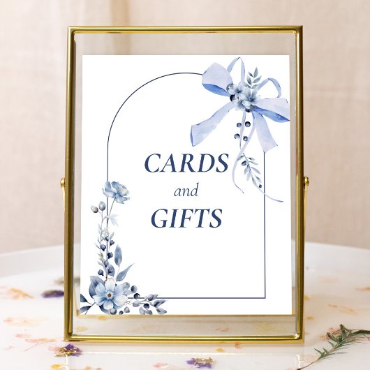 Something Blue Floral Bow Arch Kaarten & Geschenke Poster