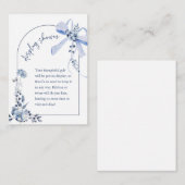 Something Blue Floral Bow Display Kaart (Voorkant / Achterkant)