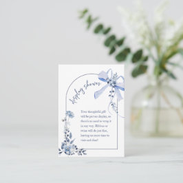 Something Blue Floral Bow Display Kaart