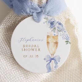 Something Blue Floral Bridal Shower Favor Tags Bedankjes Labels