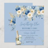 Something Blue Floral Bridal Shower  Kaart (Voorkant / Achterkant)