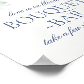 Something Blue Floral Hydrangea Bruids Boeket Bar Poster (Hoek)