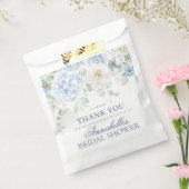 Something Blue Floral Hydrangea Bruids Dessert Bedankzakje (Gezegeld)