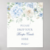 Something Blue Floral Hydrangea Deel een recept Poster (Voorkant)