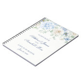 Something Blue Floral Hydrangea Wedding Guest Book Notitieboek (Linkerzijde)