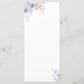 Something blue floral  Menu (Achterkant)