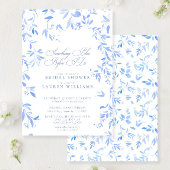 Something Blue Floral Script Vrijgezellenfeest Kaart