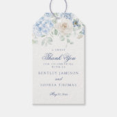 Something Blue Florale Hydrangea Trouwfavor Cadeaulabel (Voorkant)