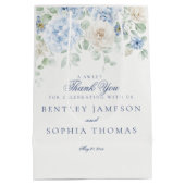 Something Blue Florale Hydrangea Trouwfavor Medium Cadeauzakje (Achterkant)