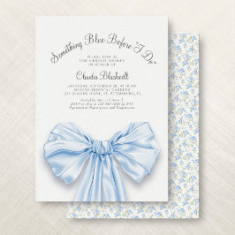 Something Blue French Bow Coquette Vrijgezellenfee Kaart