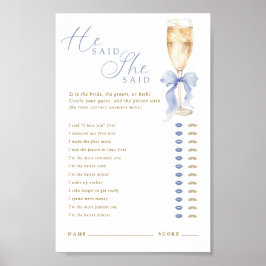 Something Blue He Said She Said Digital Poster