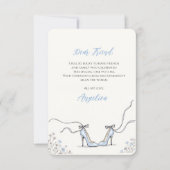 Something Blue Heels Bridal Shower Bedankkaart (Voorkant)