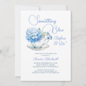 Something Blue Hortensia Bruids Thee Shower Kaart (Voorkant)