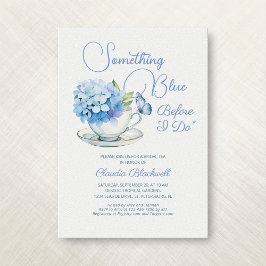 Something Blue Hortensia Bruids Thee Shower Kaart