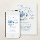 Something Blue Hortensia Bruids Thee Shower Kaart
