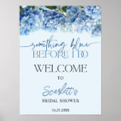Something Blue Hortensia Bruidsdouche Welkom Poster (Voorkant)
