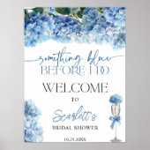 Something Blue Hortensia Bruidsfeest Verwelkoming  Poster (Voorkant)